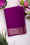 Pure Mysore Crepe Silk Saree -Purple-PA03145