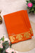 Pure Mysore Crepe Silk Saree-Gandaberunda Border-Orange-PF84405
