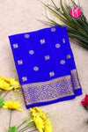 Pure Mysore Crepe Silk Saree -Royalblue-PF85868