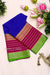 Pure Mysore Crepe Silk Saree -Royalblue And Pink Green-PA01213
