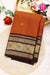 Pure Kanjeevaram Silk Saree-Rustorange And Deepbrown-PF62723