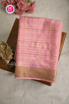 Pure Mysore Crepe Silk Saree-Pastelpink- PA57163