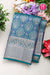 Pure Kanchipuram Silk Saree-Peacockblue-PA04481