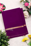 Pure Mysore Crepe Silk Saree-Deep Purple-PA19482
