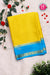 Pure Mysore Crepe Silk Saree-Yellow And Skyblue-PF82478
