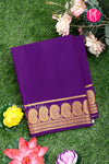 Pure Mysore Crepe Silk Saree-Deeppurple-PA20648
