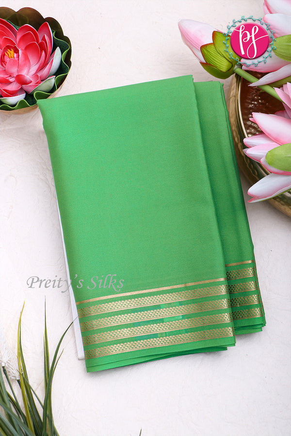 Pure Mysore Crepe Silk Saree -Pastelgreen-PA03145