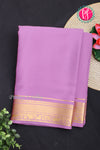 Pure Mysore Crepe Silk Saree-Mauve-PF20850
