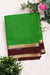 Pure Mysore Crepe Silk Saree -Green And Deepbrown-PF86048