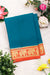 Pure Mysore Crepe Silk Saree-Contrast-Tealblue And Orange-PA19804