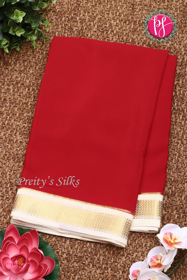 Pure Mysore Crepe Silk Saree -PF80456