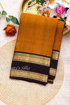 Pure Kanchipuram Silk Saree-Light brown And Darkbrown-PF45411