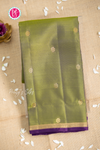 Half Pure Kanchipuram Silk Saree -Pastelgreen with Purple-PA56648