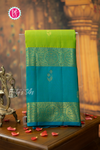 Pure Kanchipuram Silk Saree-Green And Lightblue-PA57106