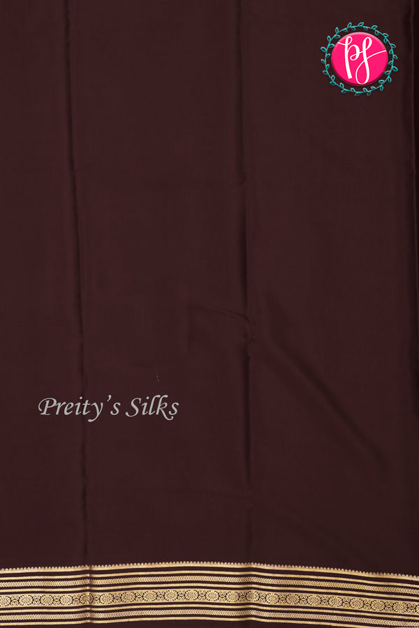 Pure Mysore Crepe Silk Saree-Deepmaroon-PA35304