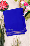 Pure Mysore Crepe Silk Saree-Royalblue-PA20546