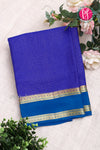 Pure Mysore Crepe Silk Saree -Royalblue And Blue-PF86048