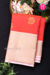 Pure Kanchipuram Silk Saree-Orange And Lightpink-PA23514