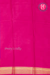 Pure Mysore Crepe Silk Saree-Royalblue And Pink-PA22436