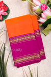 Kanchipuram Soft Silk Saree-Orange And Mejentapink-PA20390