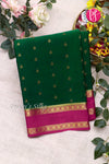 Pure Mysore Crepe Silk Saree With Bentex Border-PF80241
