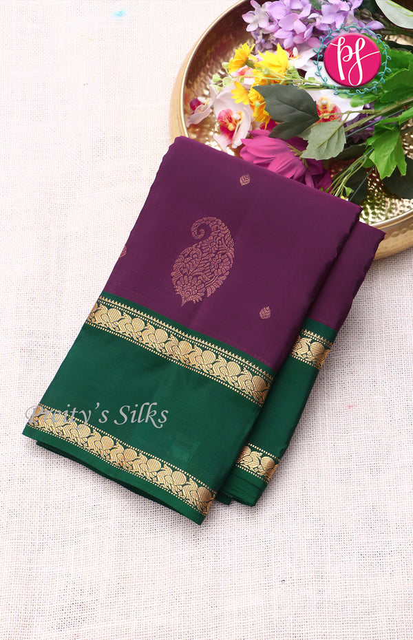 Half Pure Kanchipuram Silk Saree-PF68648