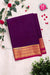 Pure Mysore Crepe Silk Saree -Deeppurple And Pink-PF82887