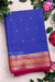 Pure Mysore Crepe Silk Saree -Royal Blue With Pink-PF80561