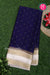 Pure Designer Crepe Silk Saree-Deepnavyblue And Halfwhite-PA20827