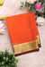 Pure Mysore Crepe Silk Saree -Orange And Maroon-PF82724