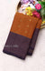 Pure Kanchipuram Silk Saree-Rust Orange With Deep Purple-PF68716