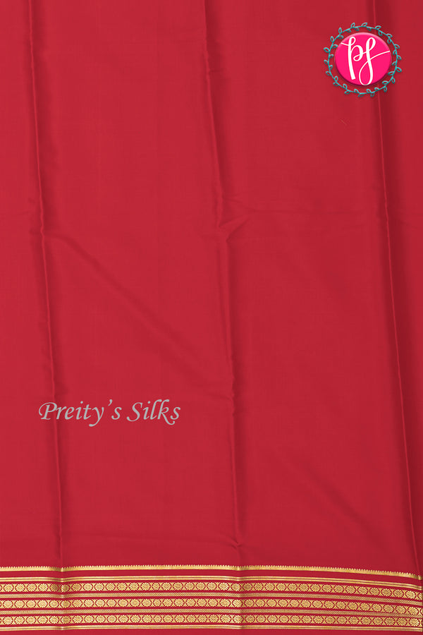 Pure Mysore Crepe Silk Saree-Red-PA33665