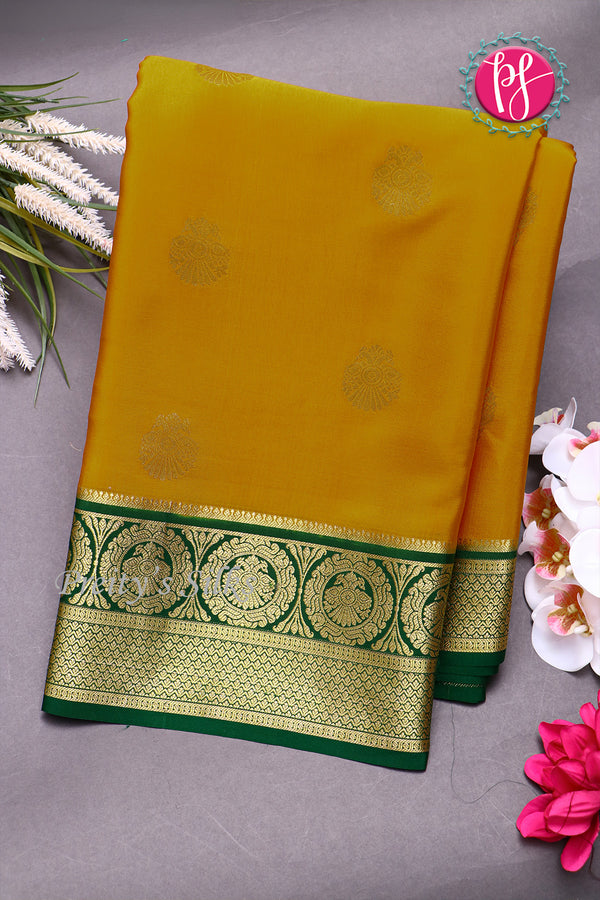 Pure Mysore Crepe Silk Saree-PF77379