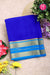 Pure Mysore Crepe Silk Saree-Royalblue And Skyblue-PA19929