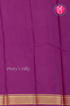 Pure Mysore Crepe Silk Saree-Olive green And Purple-PA22389
