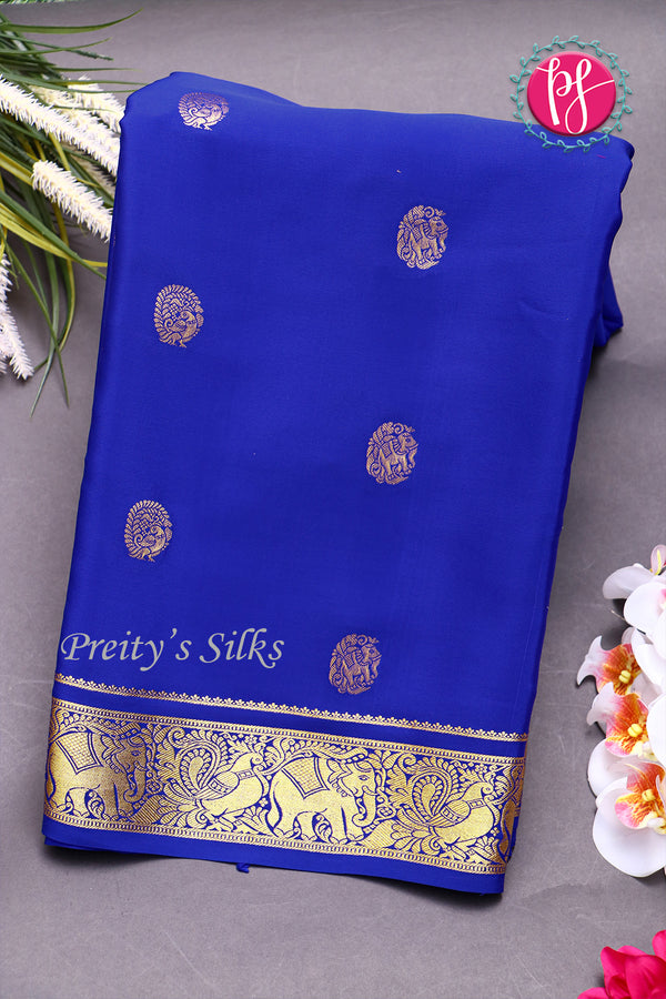Pure Mysore Crepe Silk Saree-PF77430