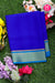 Pure Mysore Crepe Silk Saree-Royalblue And Tealblue-PA22355