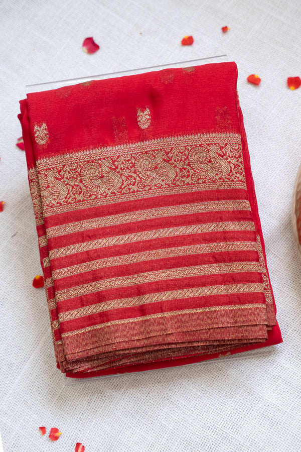 Day 3 Semi Banarasi Georgette Silk Saree-PA51314