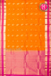 Half Pure Kanchipuram Silk Saree-Orange And Lightpink-PA35211