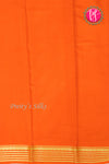 Pure Mysore Crepe Silk Saree-Neongreen And Orange-PA28717