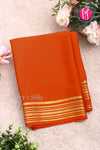 Pure Mysore Crepe Silk Saree -Orange-PA11099