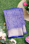 Pure Designer Crepe Silk Saree-Royalblue-PA20203