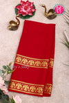 Pure Mysore Crepe Silk Saree-Gandaberunda DoubleBorder-PA20598