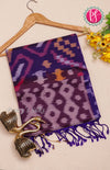 Pure Pochampally Soft Silk saree- Deep Wine with Ink Blue-PF03817