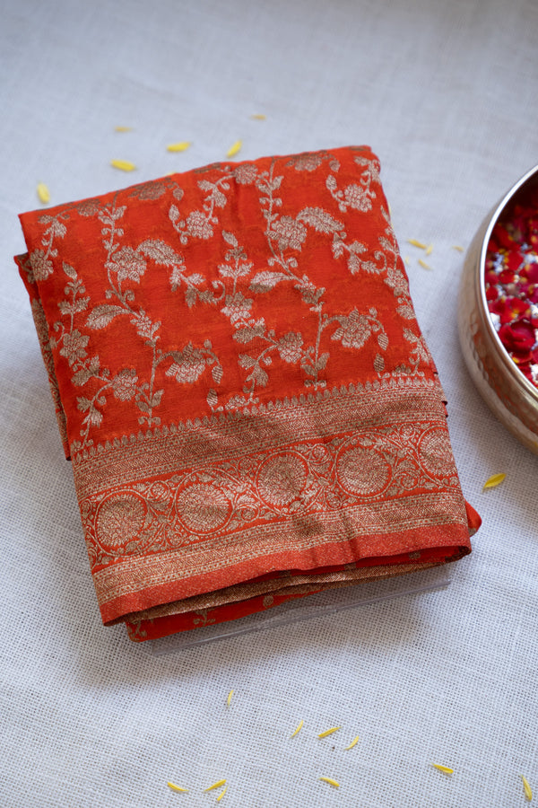 Day 1 Semi Banarasi Silk Saree-PA48721