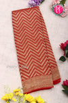 PURE KADDI BANARASI GEORGETTE SILK SAREE-Red-PA23860