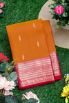 Pure Kanchipuram Silk Saree-Rustorange And Dualshadepink-PA81332