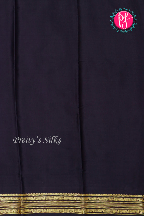 Pure Mysore Crepe Silk Saree-Babypink And Black-PA28981