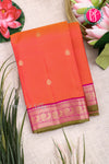 Kanchipuram Soft Silk Saree-Orange And Pink-PA20390