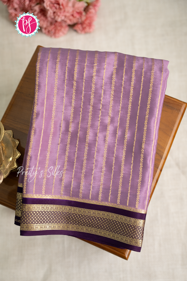 Pure Mysore Crepe Silk Saree-Onionpink And Deepwine- PA57314
